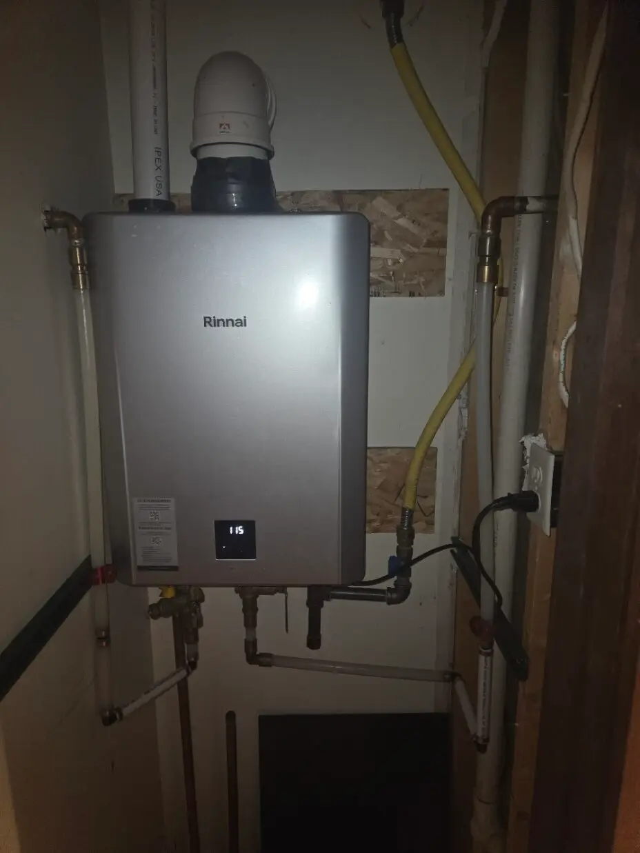 Rinnai tankless water heater installation